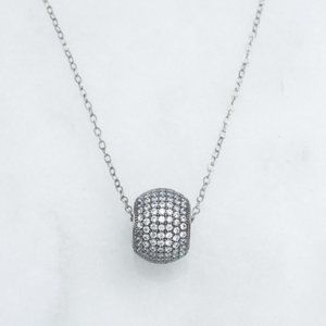Blackened Silver pave' slider on chain - Lots #020 & 040